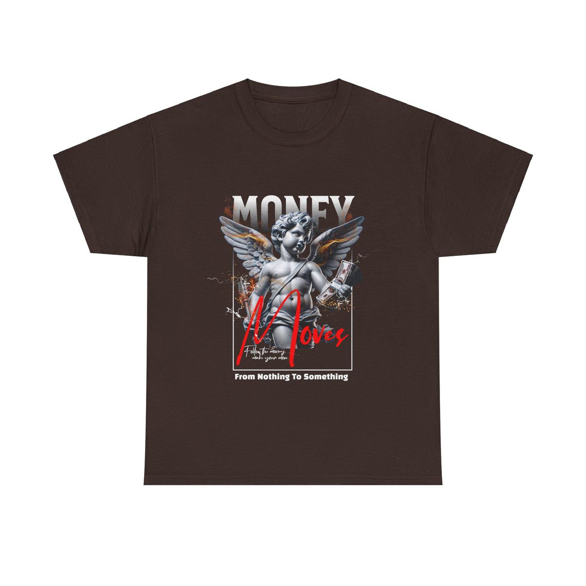 Money Moves Angel Logo Unisex Heavy Cotton Tee: Sustainable Comfort & Timeless Style